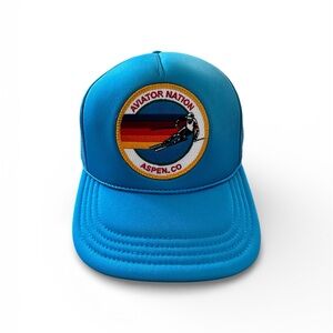 Aviator Nation Bright Blue Cap with Logo Patch